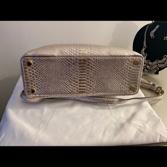 Michael Kors Python Pattern-embossed Leather Satchel - Picture 3 of 9